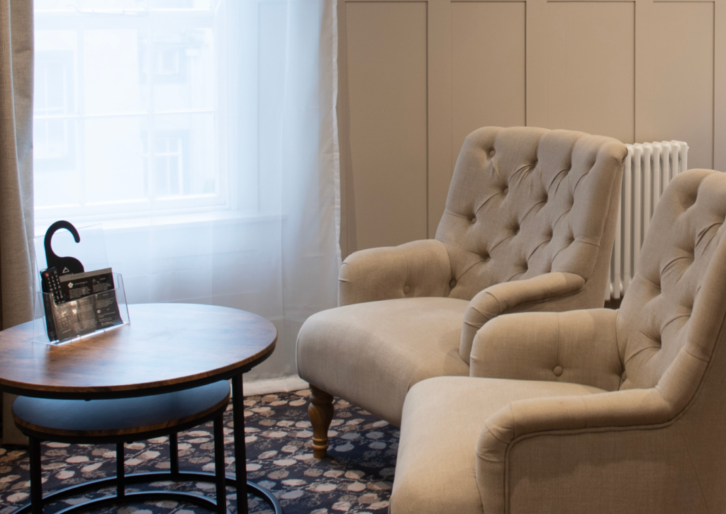 Two chairs in a hotel room at The Allerdale Court Hotel